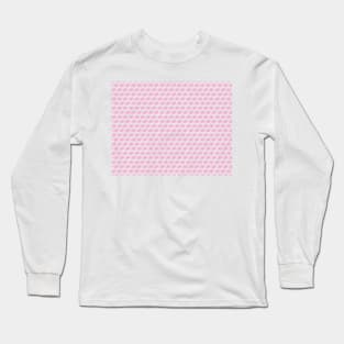 Heart shape pattern pink color small object crack Long Sleeve T-Shirt
